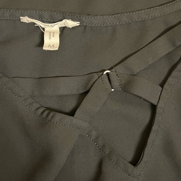 Maurices Black Dressy Blouse Top Shirt Long Sleeve Medium - Picture 4 of 4